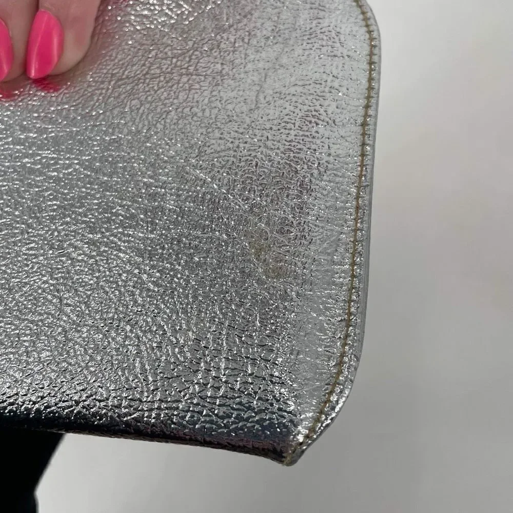 Vintage‎ Rulo Creations Women's Shimmer Clutch Handbag Evening Bag Silver Small